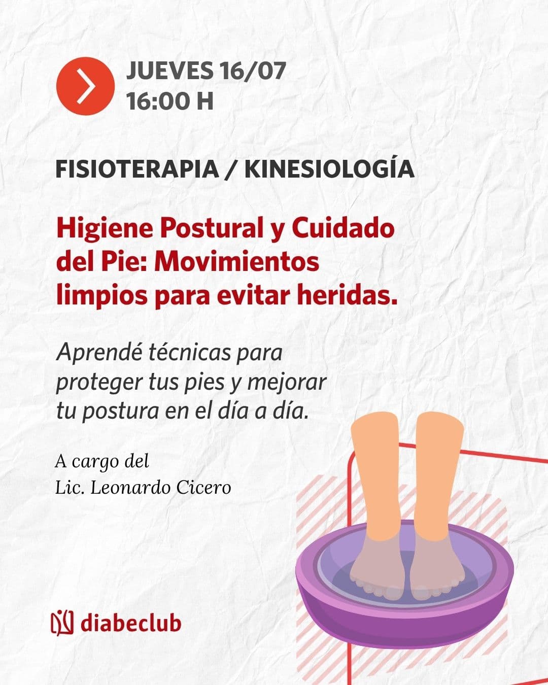 Higiene Postural y cuidado del Pie